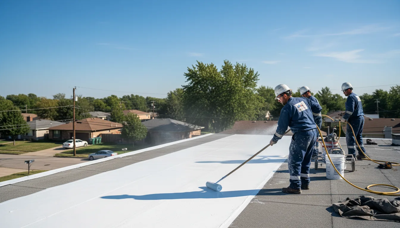 Commercial roof coating in Pittsburg, IL near me